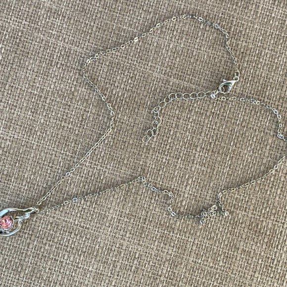 Women Necklace Fashion Jewelry Faux Pink Stone Pendant Chain - Picture 8 of 12